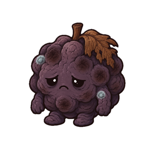 Tired grape character